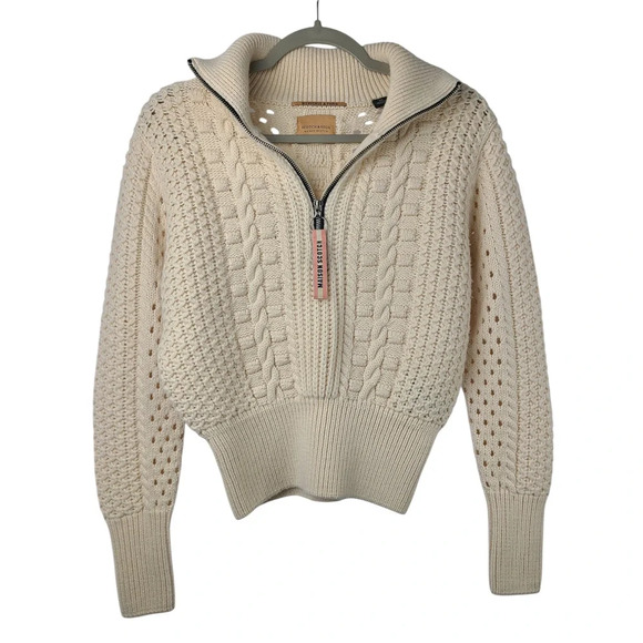 Scotch & Soda Anorak Cable Knit Sweater Size XS - Picture 4 of 9